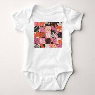 Doodle Cells: Geometric Pattern Design. Baby Bodysuit