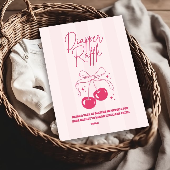 Doodle Cherry on top  Diapper Raffle Enclosure Card (Creator Uploaded)
