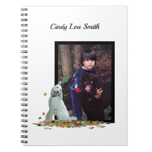 Doodle Chien Dans Carnet Spiral Feuille Avec Photo