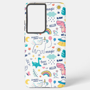 Doodle coloré Samsung Galaxy S21 Ultra Coque