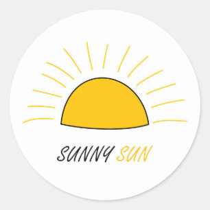Doodle cute sun Sticker
