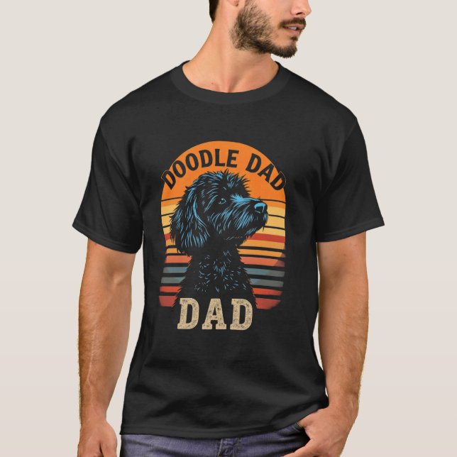 Doodle DAD Retro Doodle Dog T-Shirt (Front)