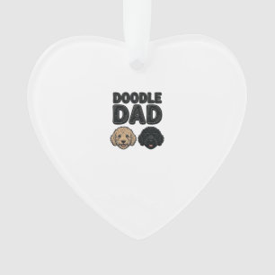 Doodle Dad Vintage Dog Dad Shirt Design_1 Ornament