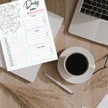 Doodle Daily To-Do List Notepad<br><div class="desc">Use this tear away notepad to scribble down all of the things that you need to get done.
A doodle daily to-do list with simple colours that will help with your to-dos for each day.</div>