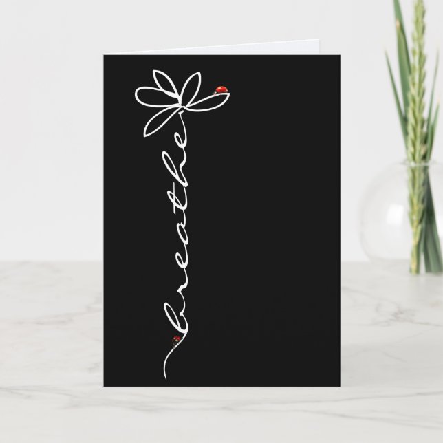 Doodle Daisy and Ladybugs Thinking of You Card (Front)