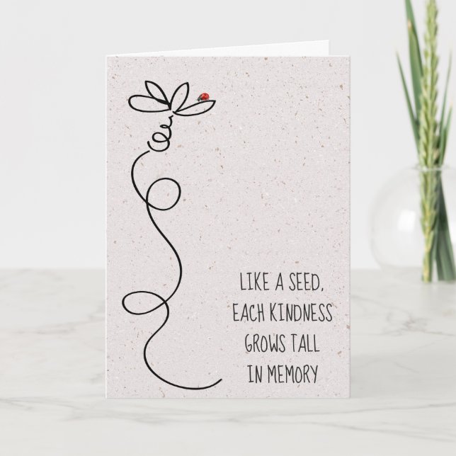 Doodle Daisy with Ladybug  Card (Front)