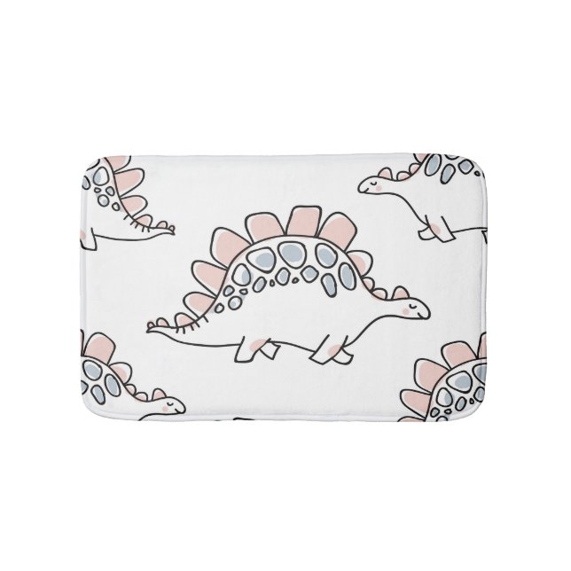 Doodle Dinosaurs: Hand Drawn Fun. Bath Mat (Front)