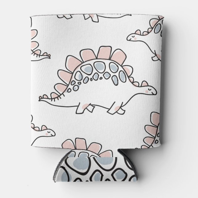 Doodle Dinosaurs: Hand Drawn Fun. Can Cooler (Front)