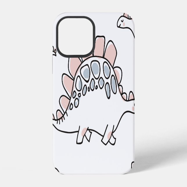 Doodle Dinosaurs: Hand Drawn Fun. iPhone Case (Back)
