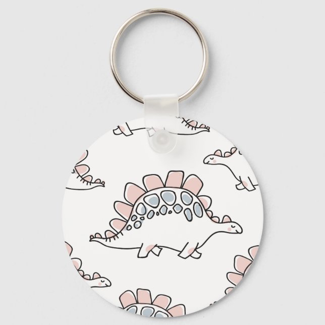 Doodle Dinosaurs: Hand Drawn Fun. Keychain (Front)