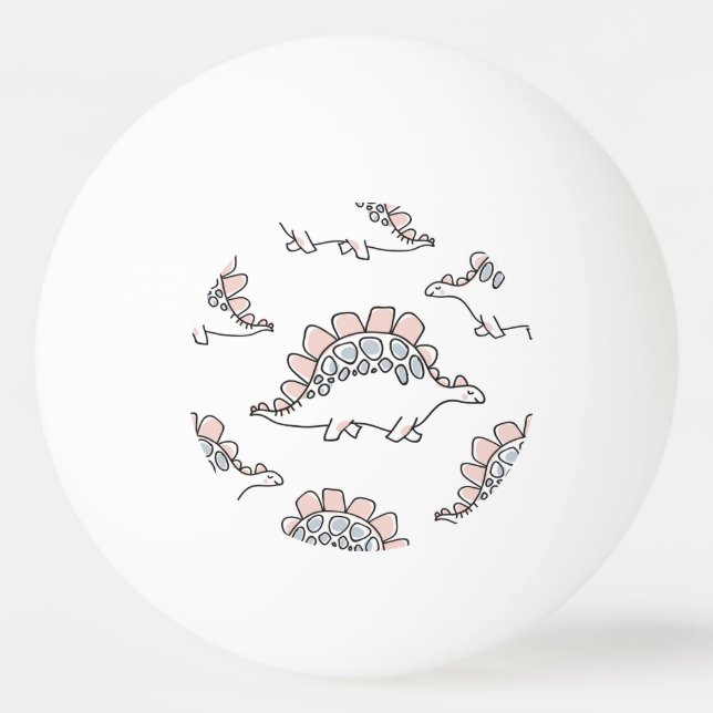 Doodle Dinosaurs: Hand Drawn Fun. Ping Pong Ball (Front)