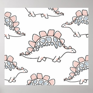 Doodle Dinosaurs: Hand Drawn Fun. Poster