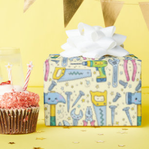 Doodle DIY Tool Collection Wrapping Paper