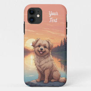 Doodle Dog by Lake iPhone 11 Case