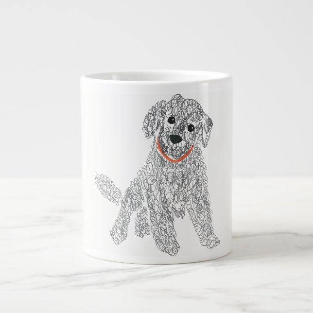 Doodle, Dog, Labradoodle, Goldendoodle, Dog Mom Large Coffee Mug (Front)
