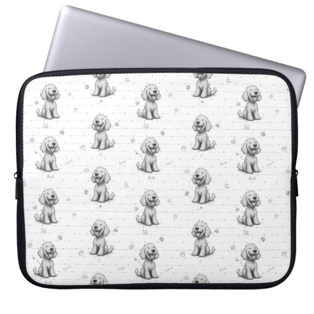 Doodle Dog Laptop Case (Front)