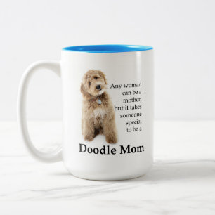 Doodle Dog Mom Two-Tone Coffee Mug