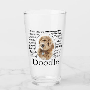 Doodle Dog Traits Glass