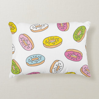 Doodle doughnuts pattern, seamless design. accent pillow