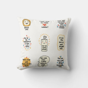 Doodle Dreams: Carry Your Inner Sunshine Throw Pillow
