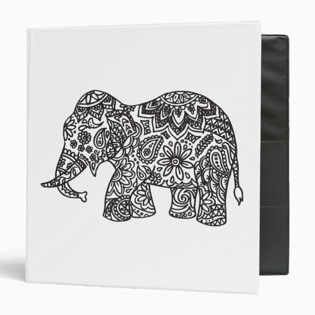 Doodle Elephant Binder (Front/Inside)