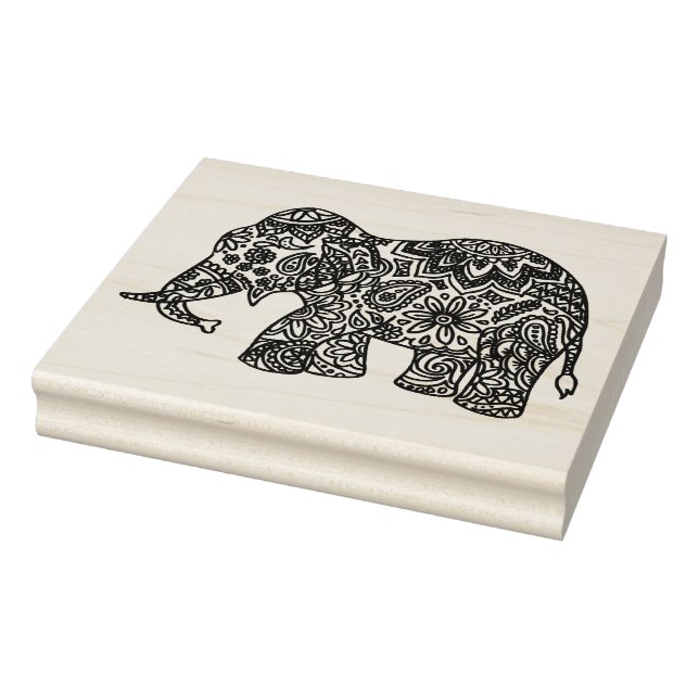 Doodle Elephant Rubber Stamp (Stamp)