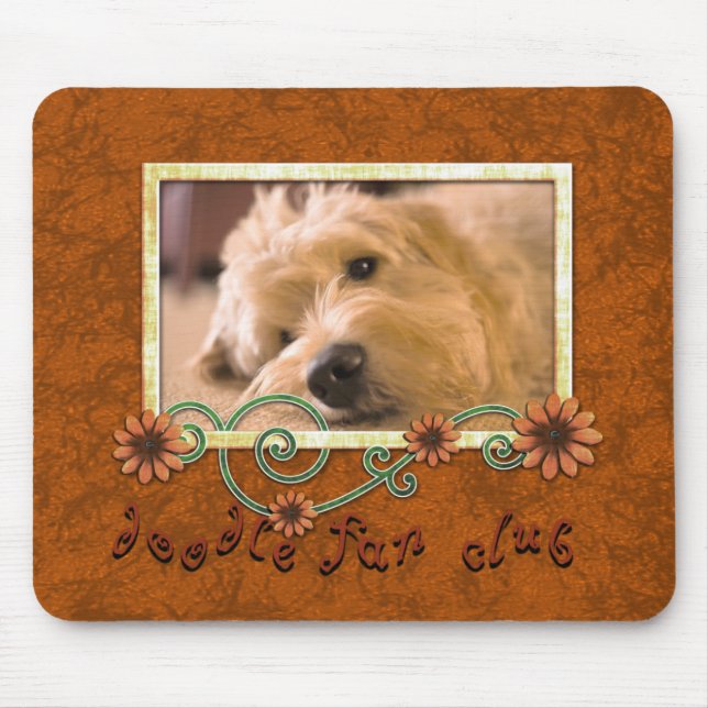 Doodle Fan Club Custom Pet Dog Photo Mouse Pad (Front)