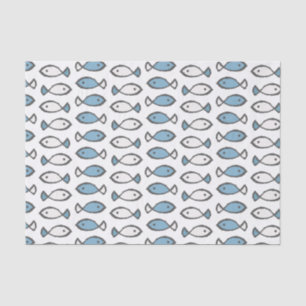 Doodle fish tissue paper