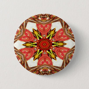 Doodle Floral Art Print 2 Inch Round Button