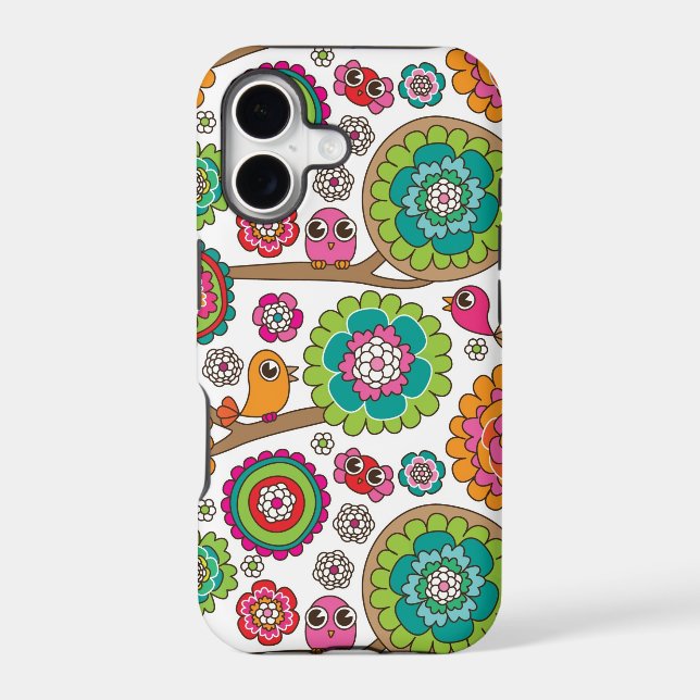 doodle flowers background pattern (Back)