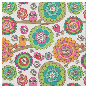 doodle flowers background pattern fabric