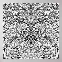 Doodle Flowers Beautiful Colour Me