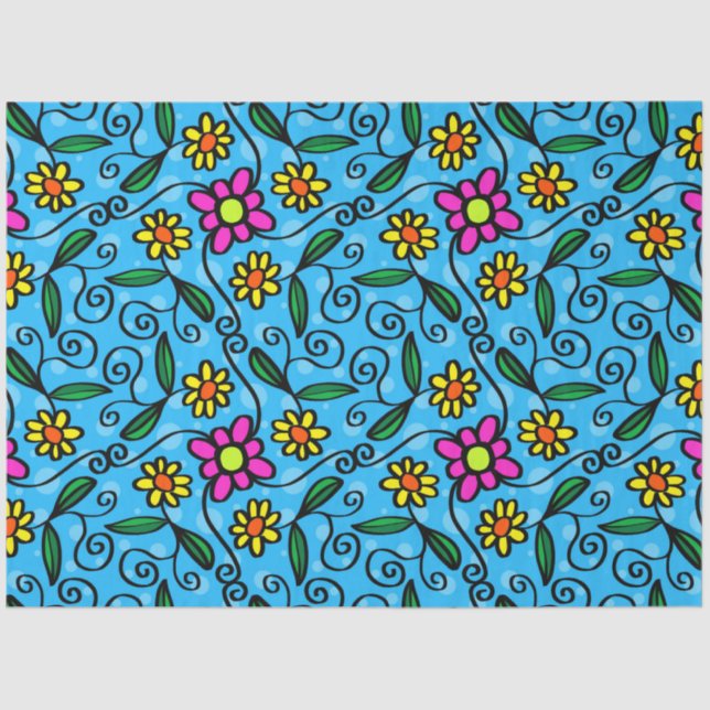 doodle flowers tissue paper (Front)