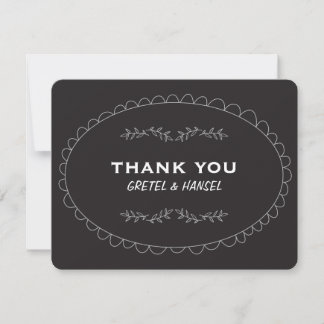 doodle frame thank you card