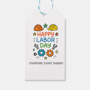 Doodle Fun Labor Day Gift Tags