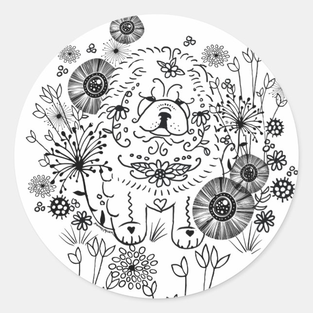 DOODLE GARDEN Chow stickers (Front)