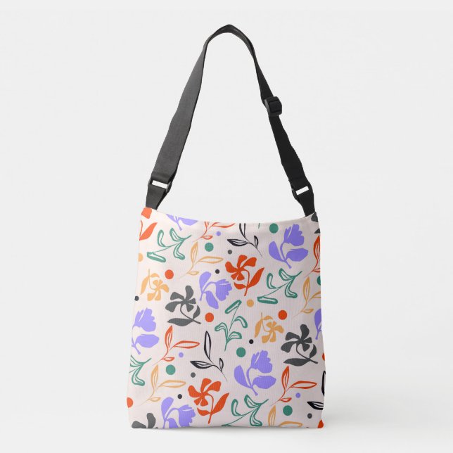 Doodle Garden Crossbody Bag (Front)