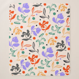Doodle Garden Sherpa Blanket
