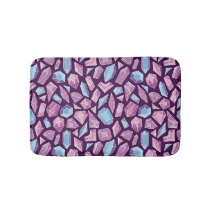 Doodle gems, vintage seamless background. bath mat