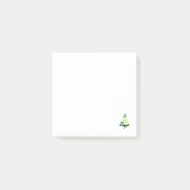Doodle Green Christmas Tree Post-it Notes (Front)