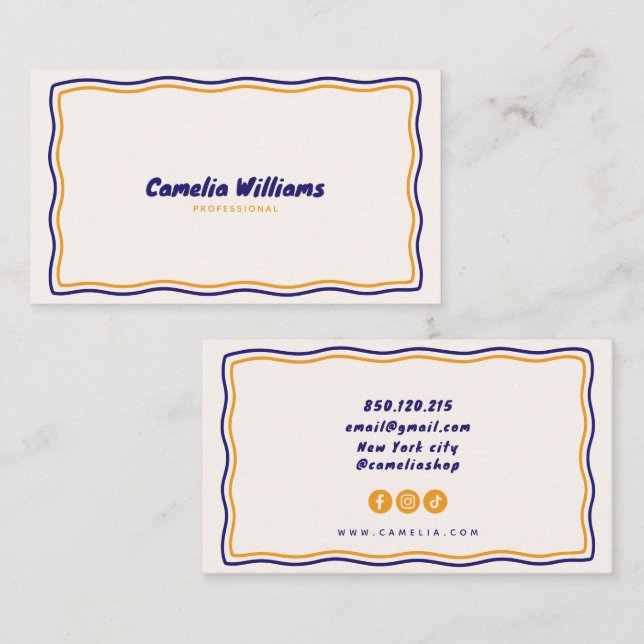 doodle groovy business card (Front/Back)