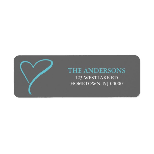 Doodle Heart Address Labels (Front)