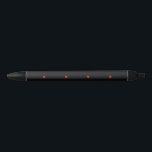 Doodle Heart Patterns Red Black Custom Colours Gif Black Ink Pen<br><div class="desc">Designed with cute red doodle heart patterns in solid black background. You may change to any background colour as you wish. Makes a great gift for school office or party favour for any event!</div>