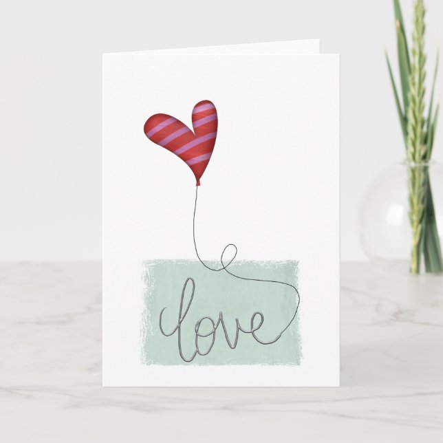 doodle Heart Valentines Day Card (Front)