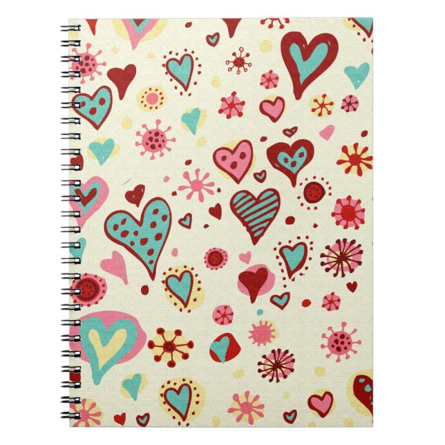 doodle heartsJournal Notebook (Front)