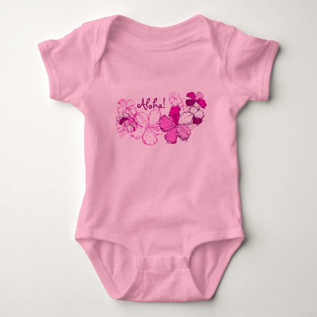 Doodle Hibiscus Infant Creeper (Front)