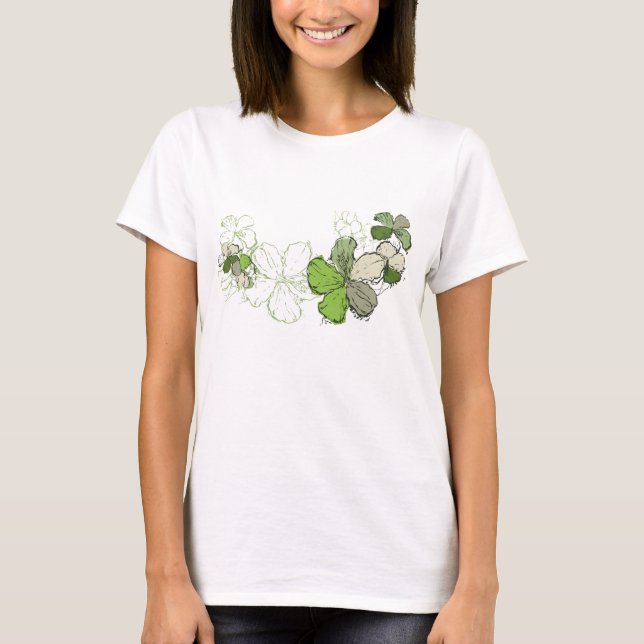 Doodle Hibiscus Ladies Tee (Front)