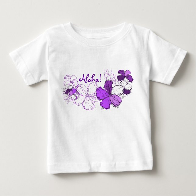 Doodle Hibiscus Toddler Tee (Front)