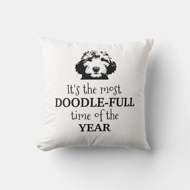 Doodle Holiday Pillow (Front)