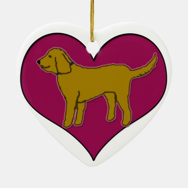 Doodle in my heart ceramic ornament (Back)